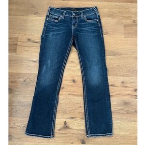 Silver Jeans Suki Straight Dark Wash Denim Jeans Womans W30 L30